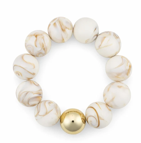 Chunky Gold Bead Accent Bracelet
