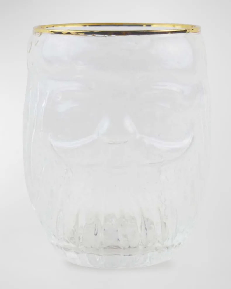 Clear Santa Drinking Glass