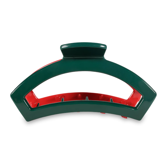 Red & Green Open Claw Hair Clip By Teleties