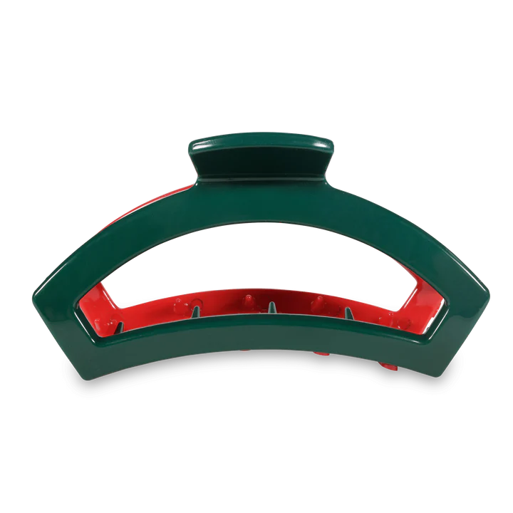 Red & Green Open Claw Hair Clip By Teleties