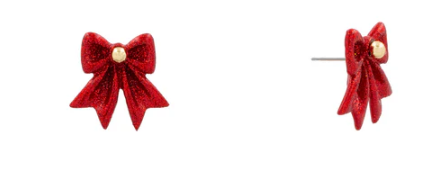 Metal Bow Stud Earring