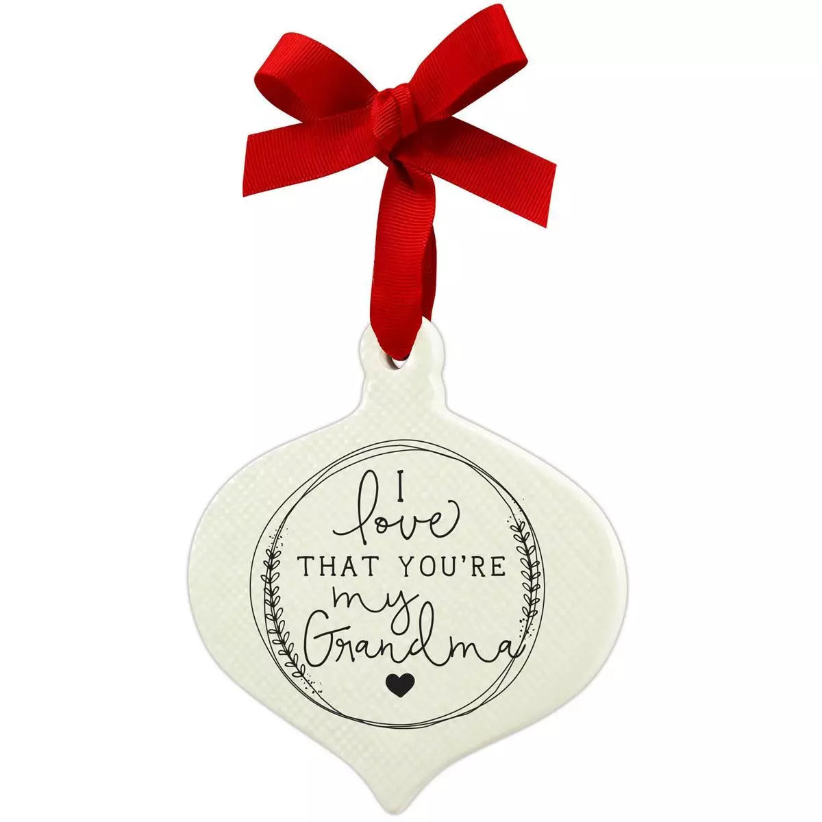 I Love You Ceramic Christmas Ornament