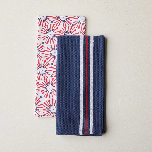 American Pinwheel Dishtowel Set of 2