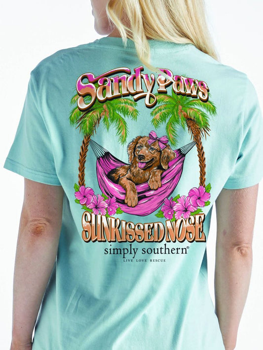 Simply Southern Sandy Paws T-Shirt-Ice