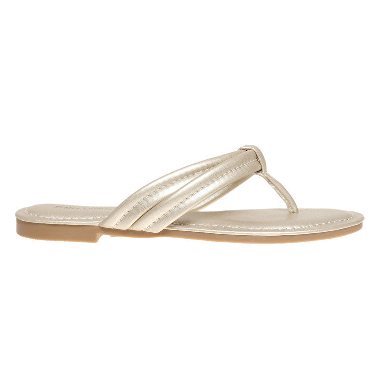 Double Strap Solid Thong Sandal
