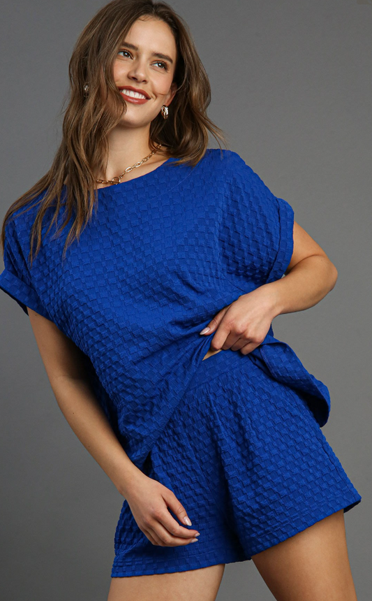 Textured Jacquard Boxy Top