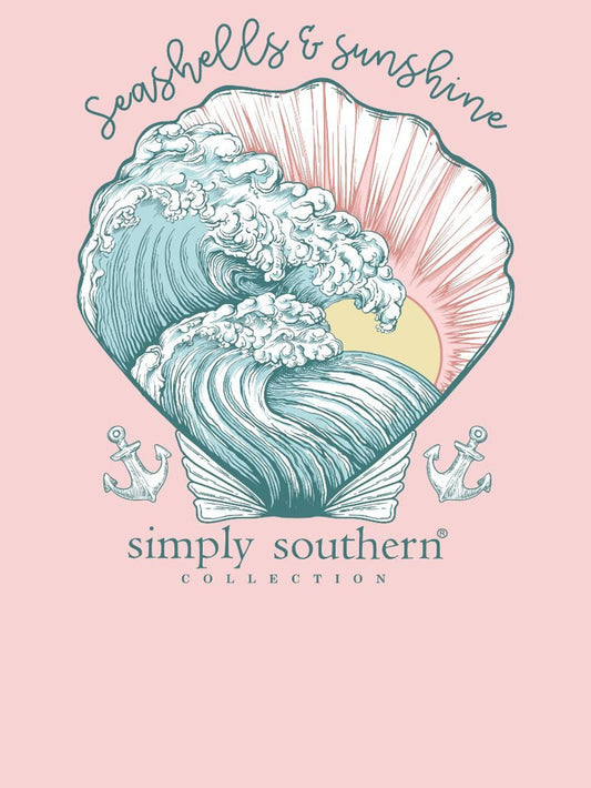 Simply Southern Shells & Sunshine Tank Top - Pink
