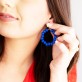 Wooden Bead Circle Drop Earring