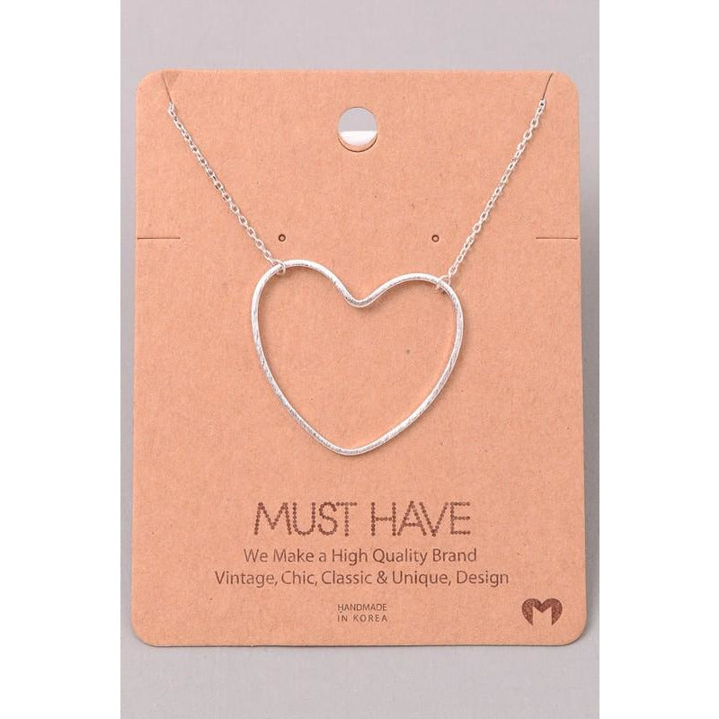 Large Open Heart Must Have Necklace