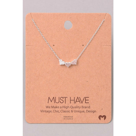 Three Mini Hearts Must Have Necklace