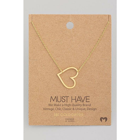 Sideways Heart Must Have Necklace