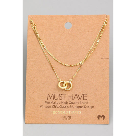 Must Have Layered Link Charm Necklace