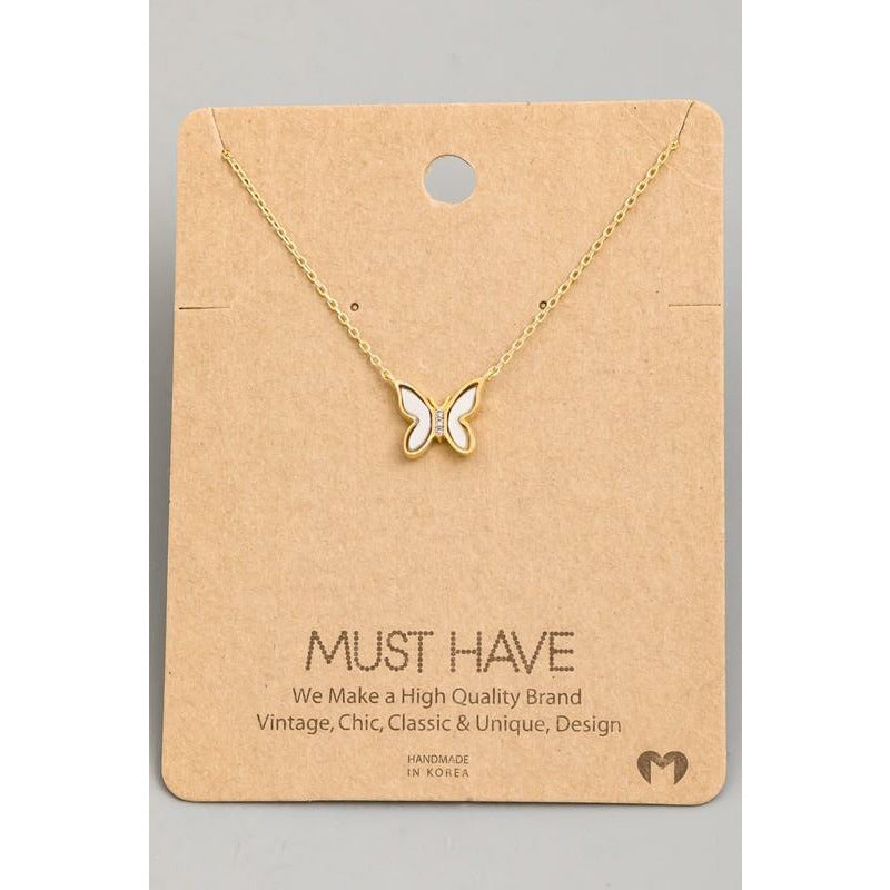 Pearlized Butterfly Must Have Necklace