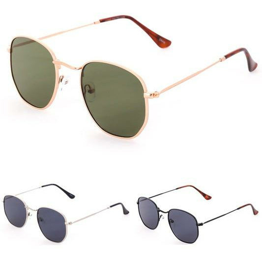 Small Rounded Metal Frame Sunglasses
