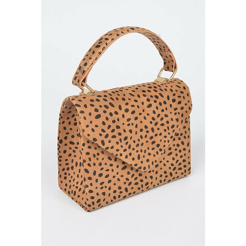 Cheetah Top Handle Crossbody Bag