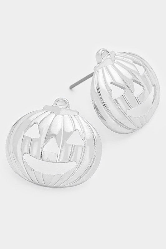 Metal Cut Out Pumpkin Studs