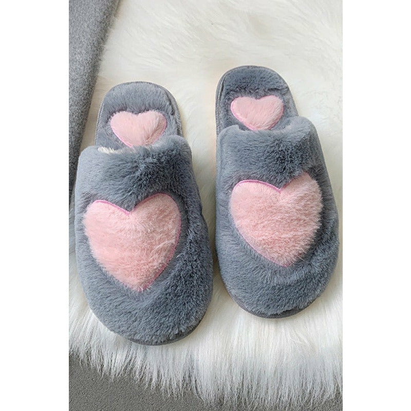 Heart Fluffy Slippers