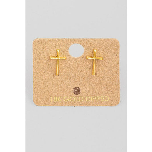 Tapered Cross Must Have Earring