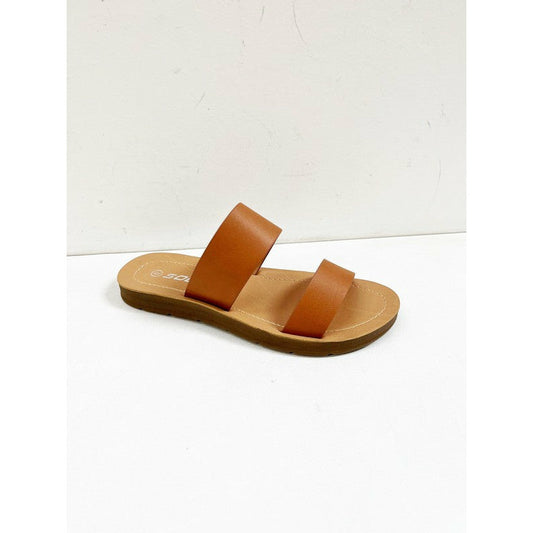 Double Strap Comfort Bottom Slide Sandal