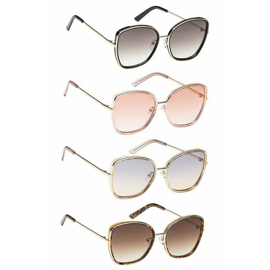 Gold Rimmed Square Sunglasses