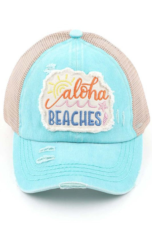 Aloha Beaches Patch Pony Hat