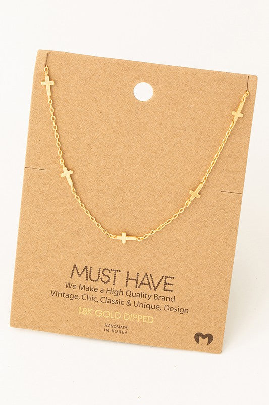 Dainty Cross Stationary Must Have Necklace