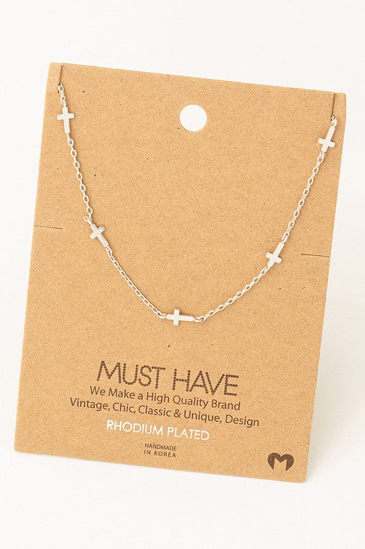 Dainty Cross Stationary Must Have Necklace