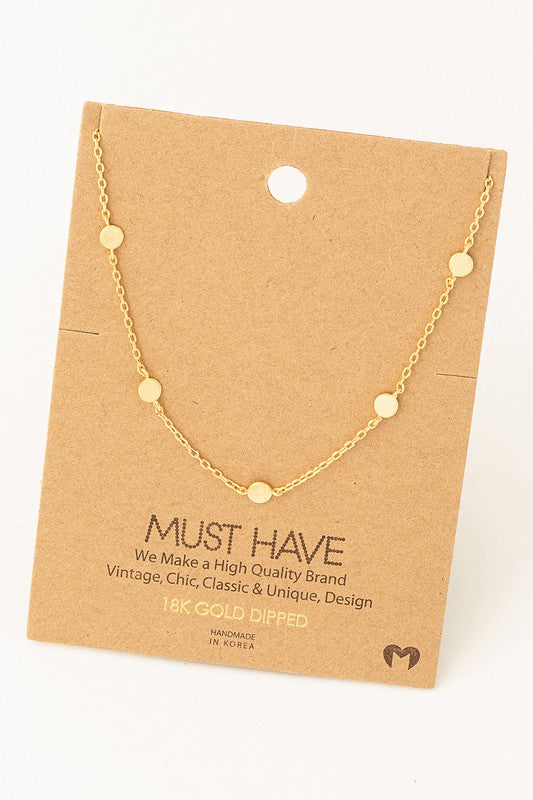 Dainty Stationary Circle Must Have Necklace