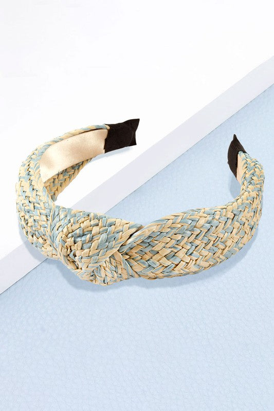 Carmine | solid textured knot headband