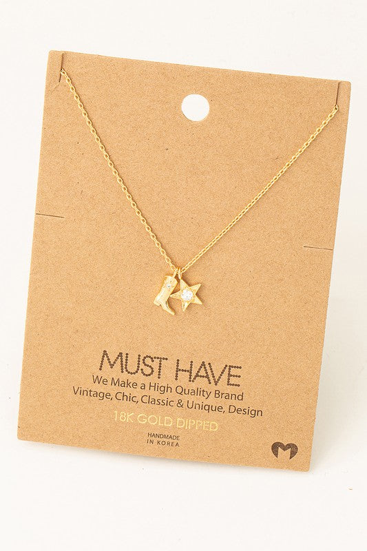 Sparkle Star & Boot Must Have Necklace
