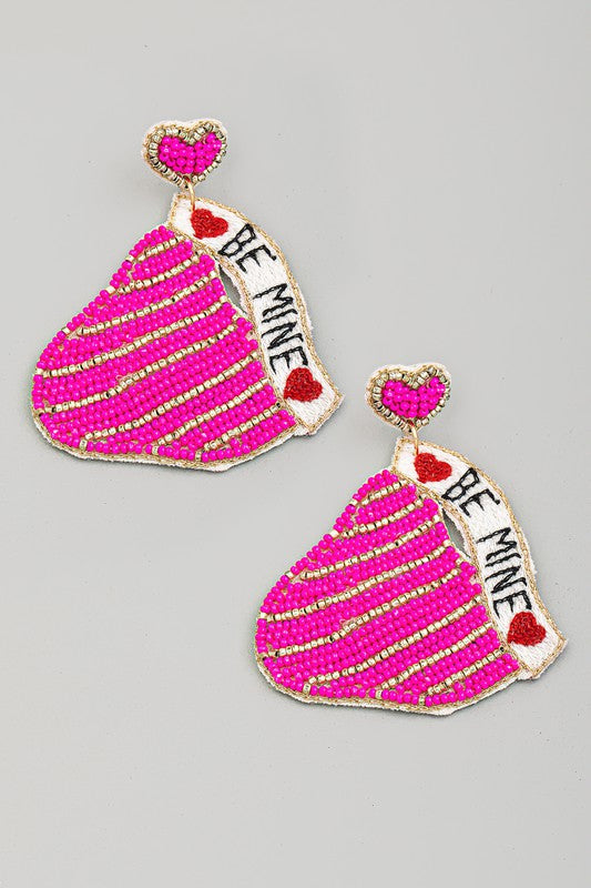 Valentine Candy Kiss Beaded Earring