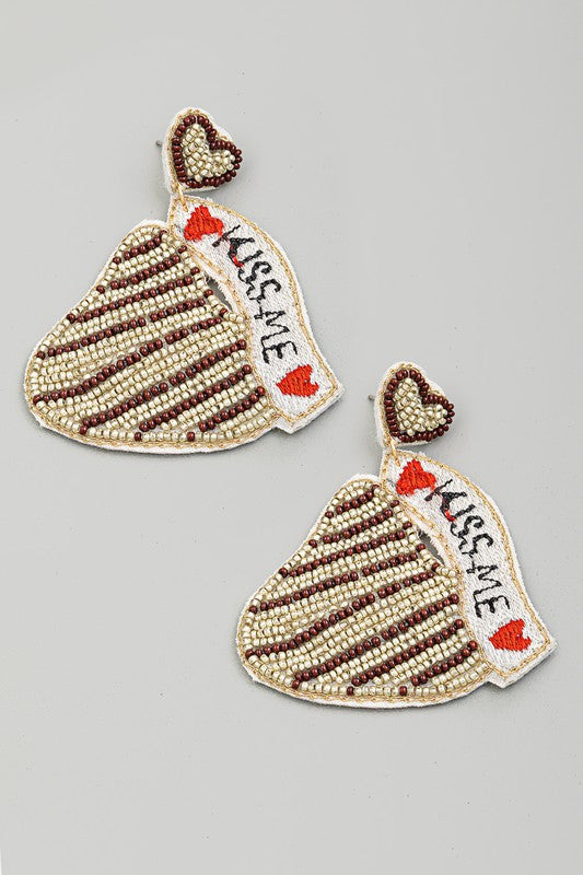 Valentine Candy Kiss Beaded Earring