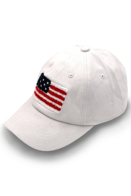 Chenille Flag Patch Baseball Hat