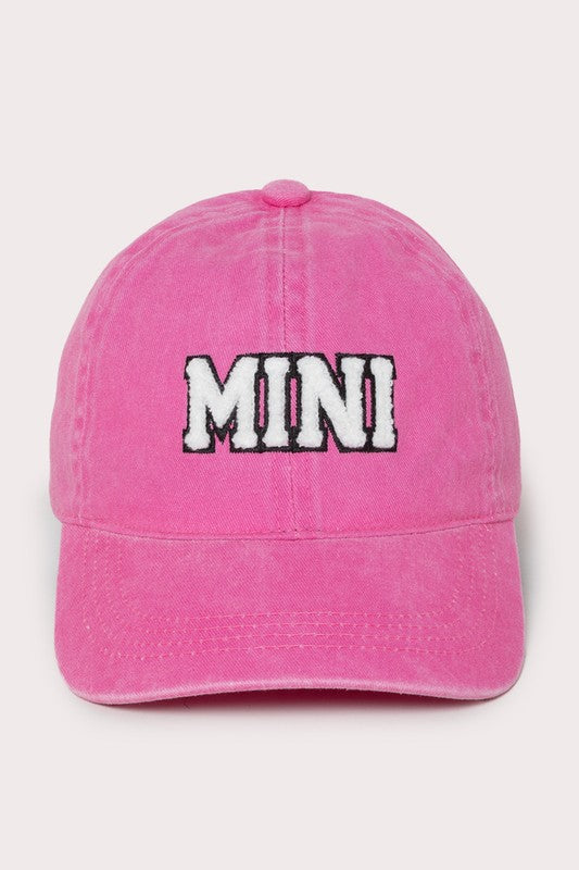 Mini Chenille Letters Baseball Hat