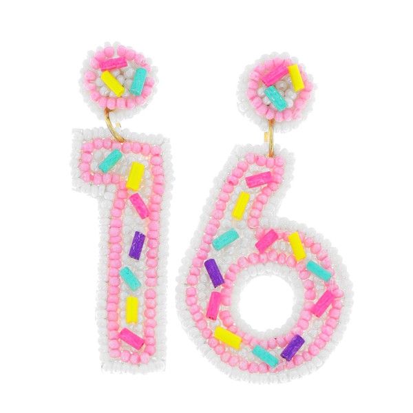 Sprinkles Beaded Birthday Age Earring