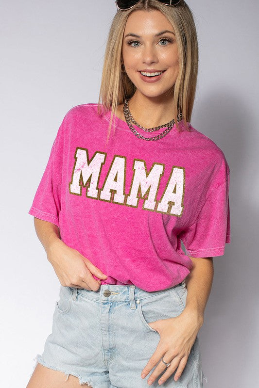 Glitter MAMA Mineral Washed T-Shirt