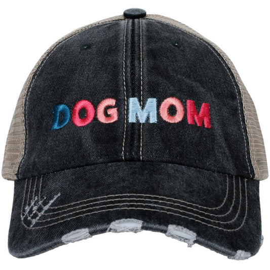Dog Mom Multicolored Trucker Hat by Katydid