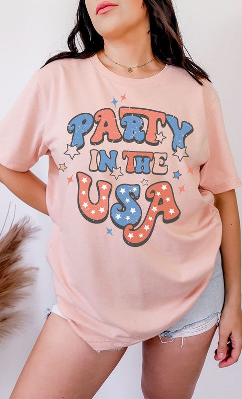 Retro Party In The USA Oversized Tee