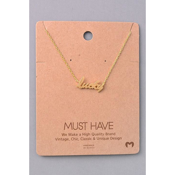 Lucky Must Have Gold Necklace