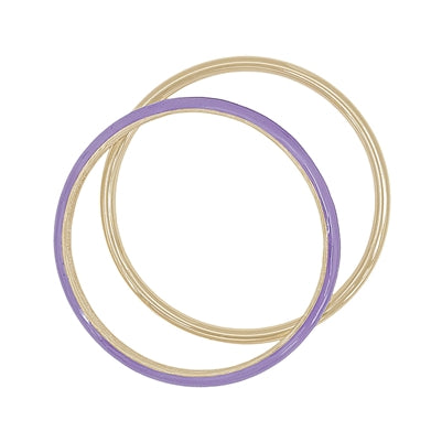 Gold & Color Coated Bangle Bracelet Set