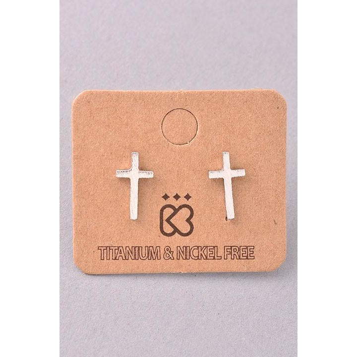 Tiny Cross Must Have Earring