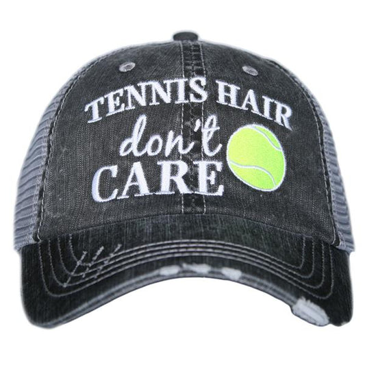 Tennis Hair Don't Care Trucker Hat by Katydid