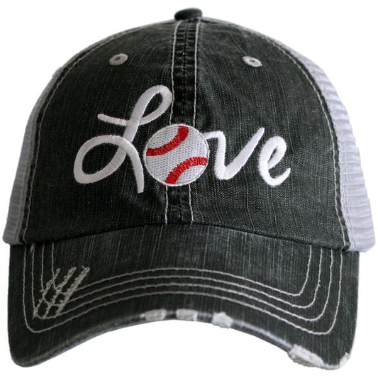 Love Baseball Trucker Hat by Katydid