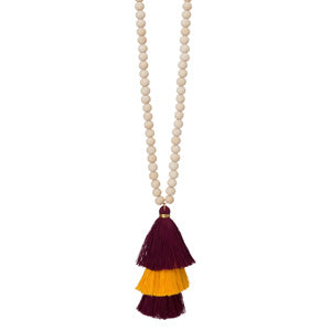 Fanfare Game Day Stacked Tassel Necklace