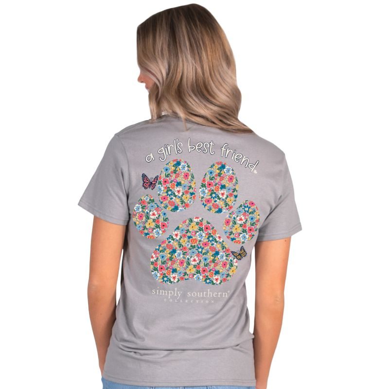 Friend Paw T-Shirt by Simply Southern-Dove