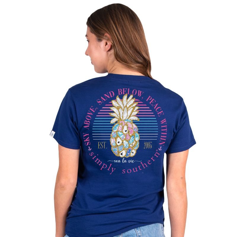 Oyster Simply Southern T-Shirt-Midnight