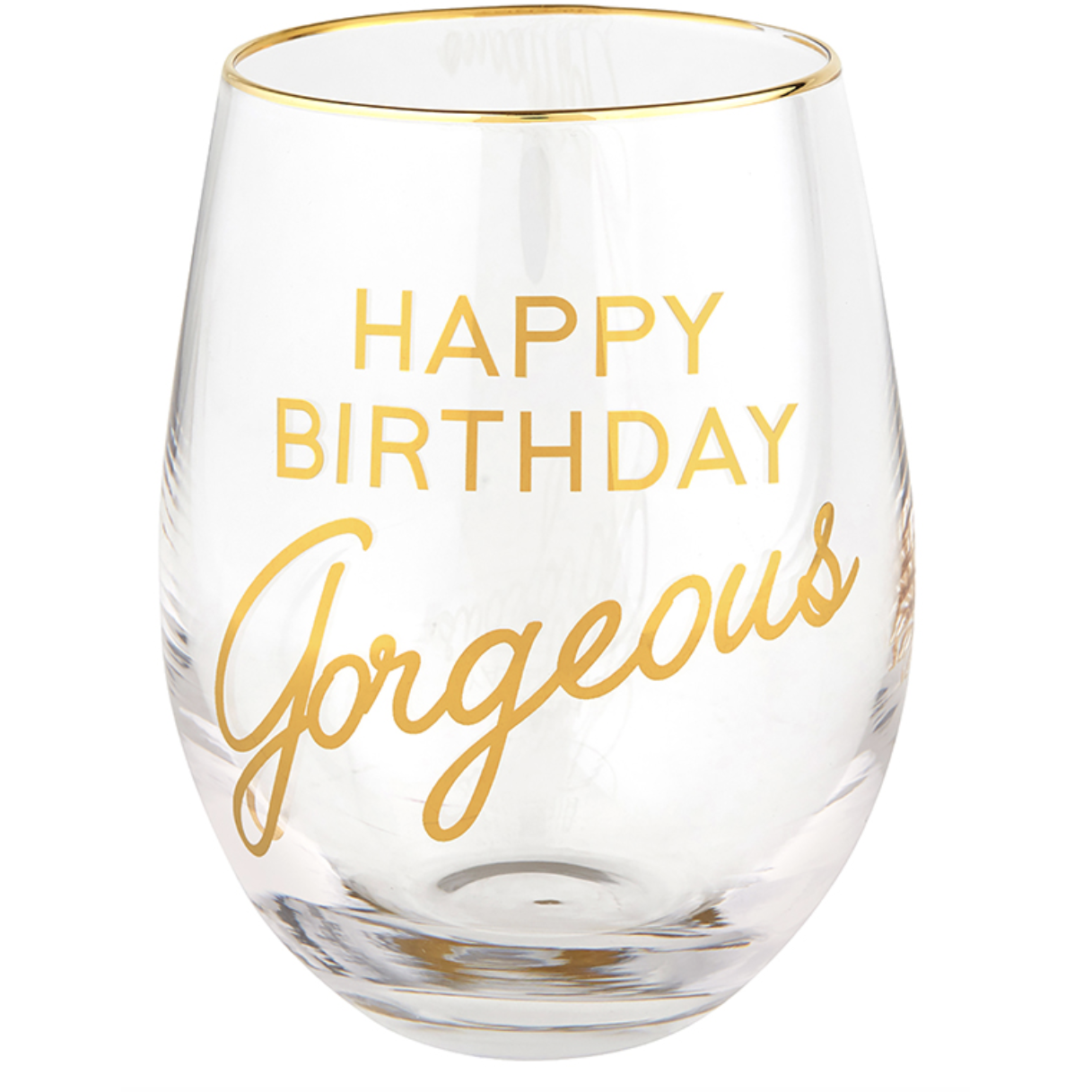 Stemless Birthday Wine Glasses