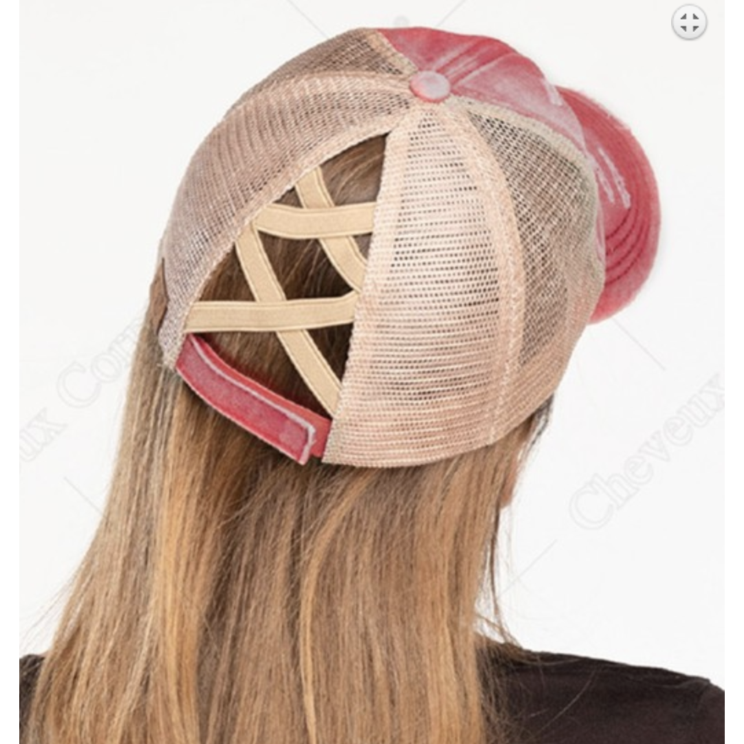 Personalized Elastic Criss Cross Hat