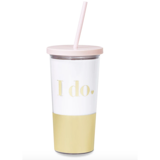 I Do Tumbler with Straw by Kate Spade