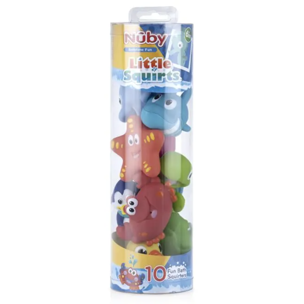 Little Squirts 10 Piece Squeezable Sea Animals Bath Toy Set